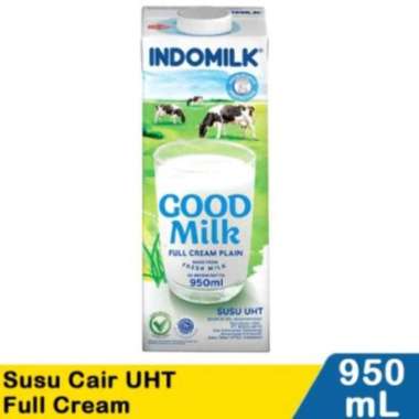 INDOMILK UHT FULL CREAM PLAIN 1000 ML SUSU UHT