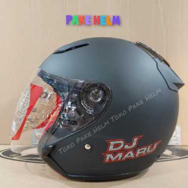 HELM KYT DJ MARU HITAM DOF BLACK DOF KYT HALF FACE DJMARU XL
