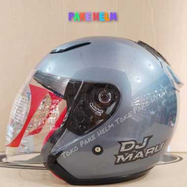 HELM KYT DJ MARU ABU ALL GREY KYT HALF FACE DJMARU XXL