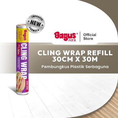 Bagus Cling Wrap Refill 30 cm x 30 M [Polyethylene / Non-PVC]. Green