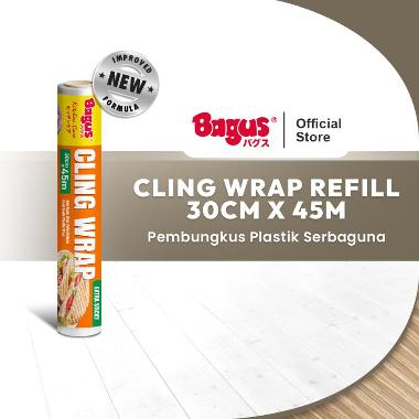 Bagus Cling Wrap Refill 30 cm x 45 M [Polyethylene / Non-PVC] Merah