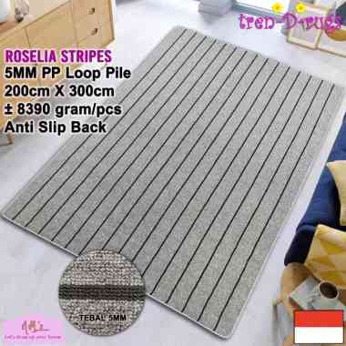 Tren-D-rugs Karpet salur stripe garis line permadani modern alas lantai kamar tidur ruang tamu jumbo