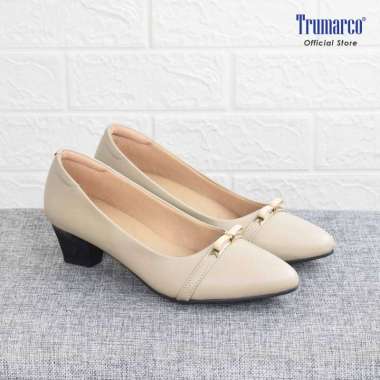 Trumarco THE 504 Sepatu Kerja / Pantofel Wanita 42 Krem