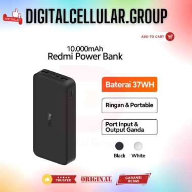 Xiaomi redmi Powerbank 10000mah Hitam