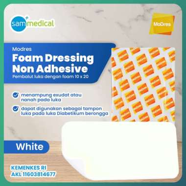 MODRES FOAM Non - Adhesive 10x20 Luka Diabetes Nanah Parah/Perawatan Luka