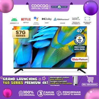 COOCAA LED TV 40 INCH - ANDROID 11.0 - Digital TV - 2.4G/5G WIFI (Coocaa 40S7G)