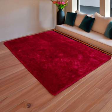 Rasfur Karpet Bulu [100 x 150/ Tebal 2cm] Maroon