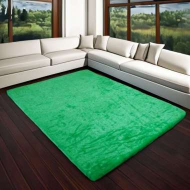 Rasfur Karpet Bulu [100 x 150/ Tebal 2cm] Green