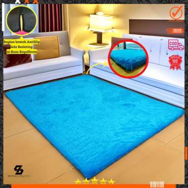 Karpet Rasfur Karpet Bulu [150x200/ Tebal 2.5 cm] Coklat Tua