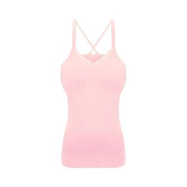 You've 001456 Spaghetti Strap Tank Top Wanita Semua Ukuran Cream