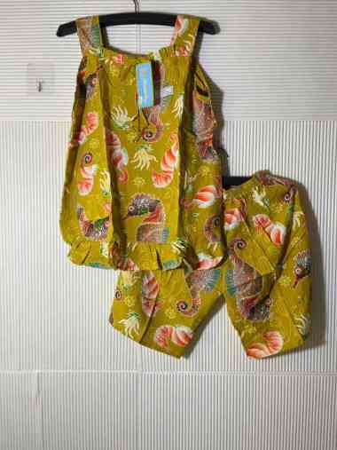 setelan kencana ungu hot pants 33 label biru - stelan baju tidur HP 33 KUB motif B