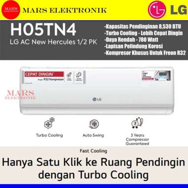 AC LG H05TN4 / (0,5) 1/2 PK / NEW HERCULES / R32 / H 05 TN4 / READY / FREE ONGKIR MEDAN PASANG 2M