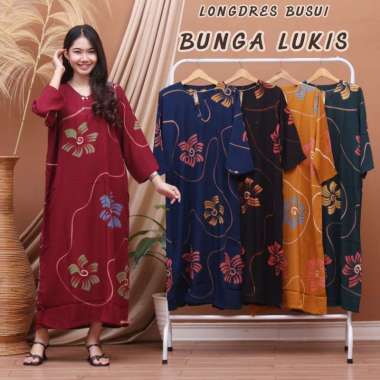 Terbaru ! Longdress kotak bunga / longdress wanita terbaru / longdress wanita kekinian / longdress b