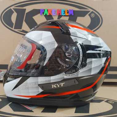 HELM KYT K2 RIDER K2R DIAMOND WHITE BLACK KYT FULL FACE DOUBLE VISOR L