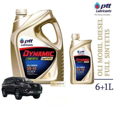 PTT Lubricants Dynamic Commonrail Synthetic SAE 5W40 [6+1L] Oli Mobil Diesel