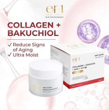 er-1 by dr. Erna Anti Aging Extra Moisturizer with Collagen + Bakuchiol + Ceramide + AHA+ Vit B5 - M