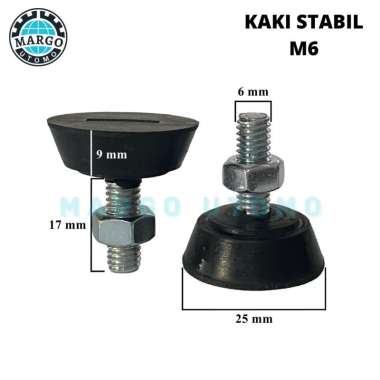 Adjuster Karet Kaki Stabil Kursi Meja D24 M6 - 4 PCS