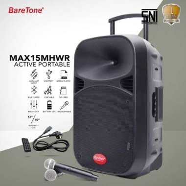 SPEAKER PORTABLE BARETONE MAX 15MHWR hitam
