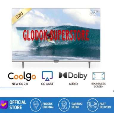 TV LED 32 INCH COOCAA 32S3U ANDROID DIGITAL SMART TV FRAMELESS