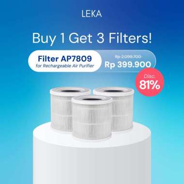 LEKA AP7809 Recharge Air Purifier - Replacement Filter 3-in-1 HEPA Bundle 3 Filter