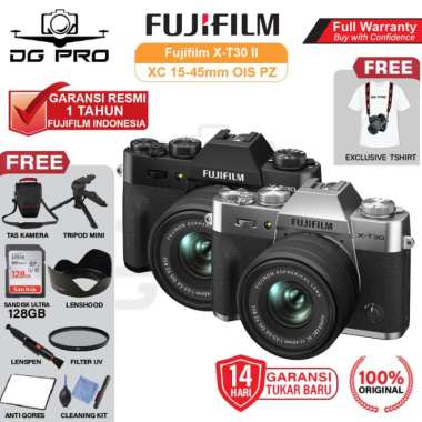 Fujifilm X-T30 II Kit XF 18-55mm F2.8-4 R LM - Mirrorless XT30 - XT-30 PAKET 32GB 18-55MM SILVER