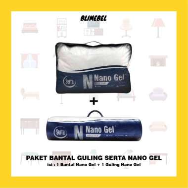 [PAKET] 1 Bantal + 1 Guling Serta Nano Gel/Nanogel Pillow Bolster Bantal + Guling