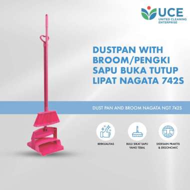 DustPan With Broom/Pengki Sapu Buka Tutup lipat Nagata 742s