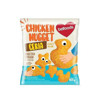 Promo Harga Belfoods Nugget Chicken Nugget Ceria 500 gr - Blibli