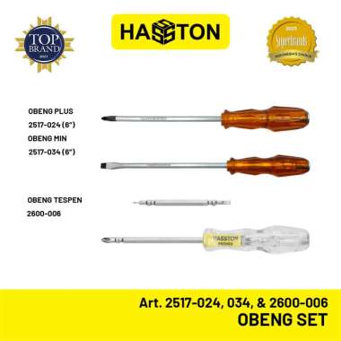 Hasston Obeng Set / Obeng Plus Minus Tespen Set