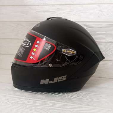 HELM NJS FULL FACE ZX-1 SOLID BLACK DOFF NJS ZX1 L
