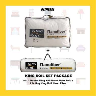 PAKET Bantal King Koil Nano Fiber Soft + Guling King Koil Nano Fiber +Packing Pesawat