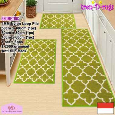 Tren-D-rugs Karpet keset kaki geometri sweden modern alas lantai dapur set lorong panjang runner kor