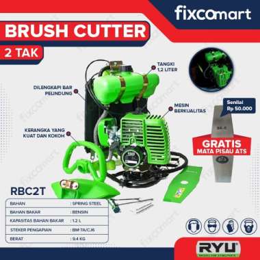 RYU Brush Cutter / Mesin Pemotong / Potong Rumput Gendong 2 Tak RBC 2T