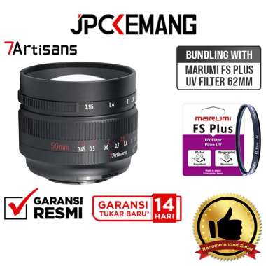 JPC KEMANG 7Artisans 50mm f0.95 Sony E APSC 7Artisan 50mm f/0.95 GARANSI RESMI with Filter UV