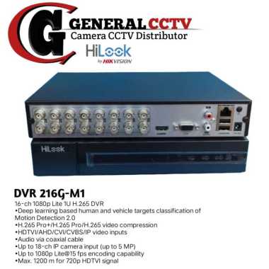 DVR HILOOK 16 CHANNEL HILOOK 216G-M1 DVR 16 CHANNEL HILOOK 1080P Multicolor
