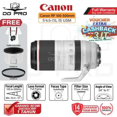 Lensa Canon RF 100-500mm f4.5-7.1L IS USM Lens Original TELE ZOOM