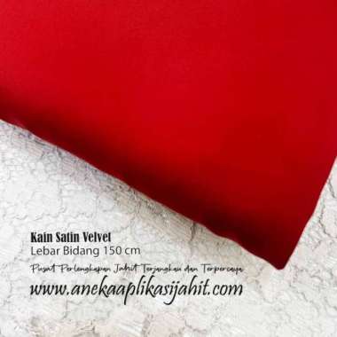 [2/2] 1 METER KAIN SATIN VELVET ROSELA / ROSELLA LEBAR BIDANG 150 CM UNGU 36