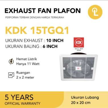 Ceiling Exhaust Fan / Kipas Angin Plafon Hisap 6" 6 inch KDK 15TGQ