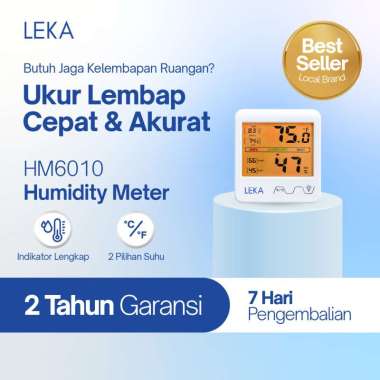 LEKA - HM6010 Humidity Meter - Hygrometer Thermometer - Pengukur Suhu dan Kelembaban Ruangan 2 Unit