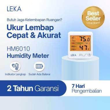 LEKA HM6010 Humidity Meter - Hygrometer Thermometer Ukur Lembab Ruangan 1 Unit HM6010