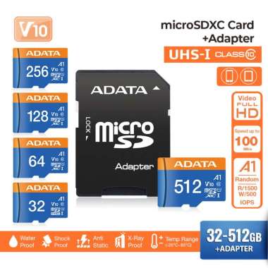 ADATA micro SDHC V10 UHS-I Class10 Premier + Adapter SD 128GB