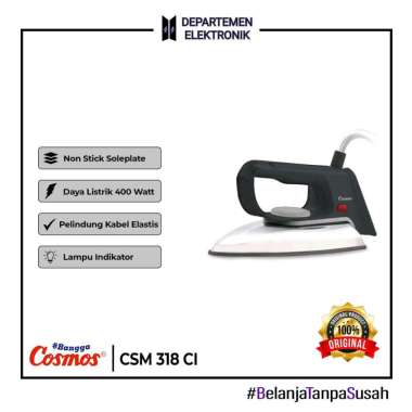 Cosmos CI 318 Setrika Listrik Electronic Iron Non Stick Soleplate 400W