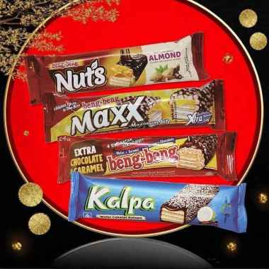 BENG-BENG all varian 1 PCS beng Nuts Wafer Karamel Almond Beng Reguler Beng Maxx Kalpa Beng Nuts