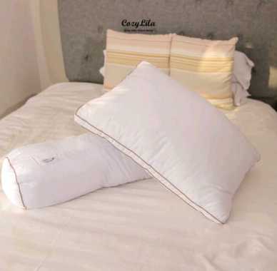 Cozylila Paket 1 Bantal 1 Guling Bulu Angsa Featherlike BSC Olive (Double List)
