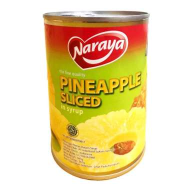 NARAYA SLICED PINEAPPLE IN SYRUP 565GR BUAH NANAS POTONG KALENG DALAM SIRUP HALAL