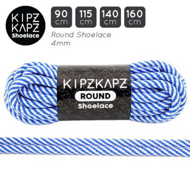 KIPZKAPZ RS52 Tali Sepatu Bulat / Round Sholeace [4mm] 115 cm Blue White Twist