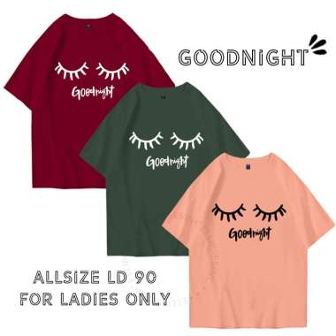 ELLIPSESINC Kaos Wanita Lengan Pendek Goodnight L Army