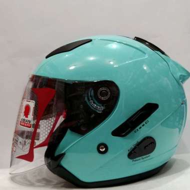 HELM KYT GALAXY FLAT R SOLID AQUA BLUE HLEM HALF FACE L AQUA BLUE