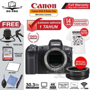 Canon EOS R Mirrorless Digital Camera Body Only Canon EOS R BO PAKET 16GB PLUS MOUNT DISTRI