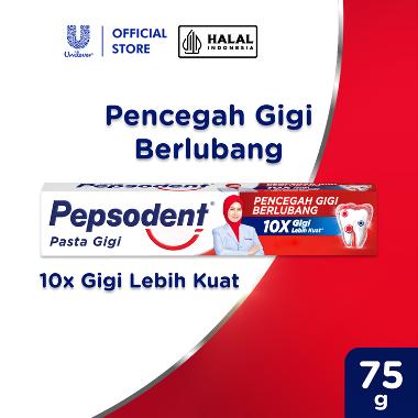 Promo Harga Pepsodent Pasta Gigi Pencegah Gigi Berlubang White 75 gr - Blibli